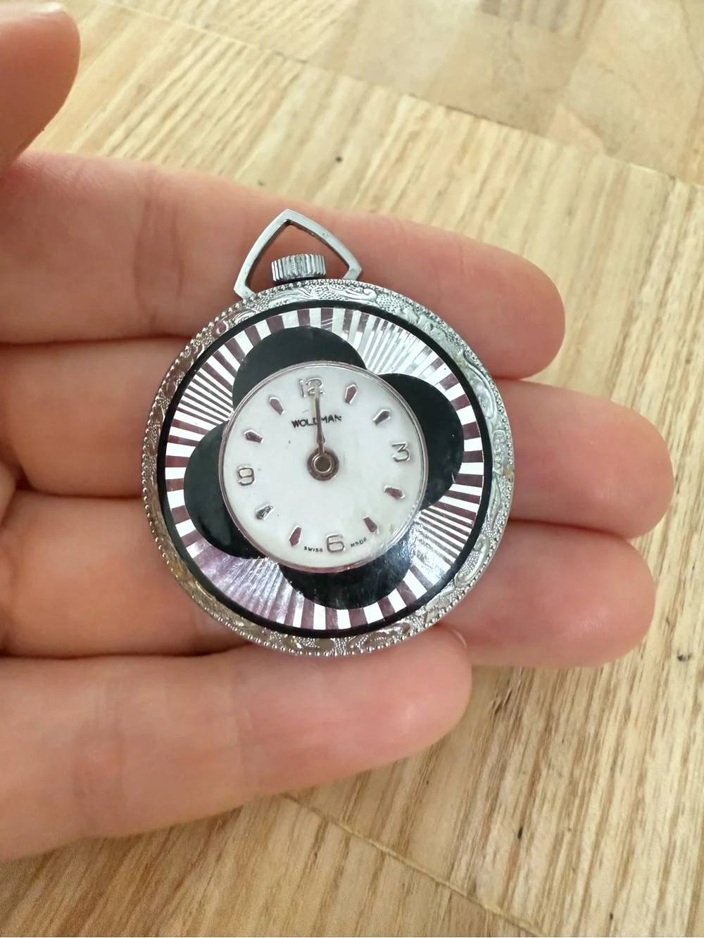 Vintage Woldman Swiss made mechanical ladies pendant watch